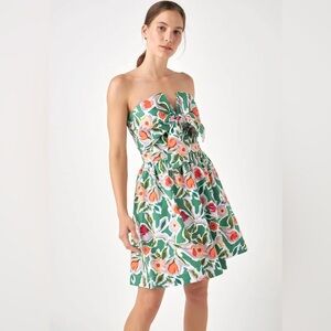 English Factory Front Tie Bustier Mini Dress Size Small